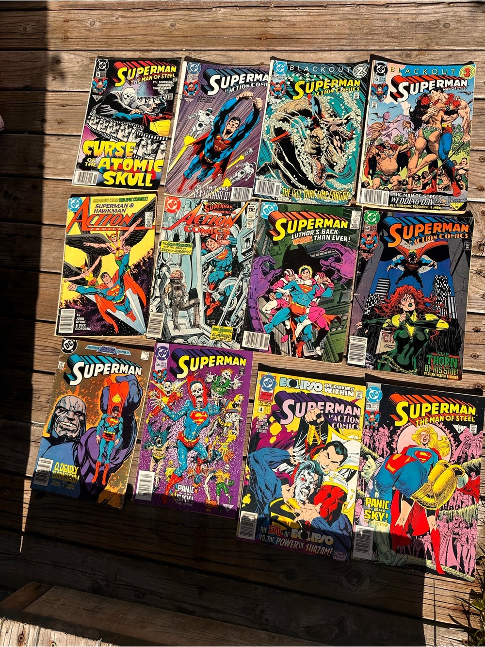 DC Comics Superman 90s Vintage Comic Book Lot - Multicolor